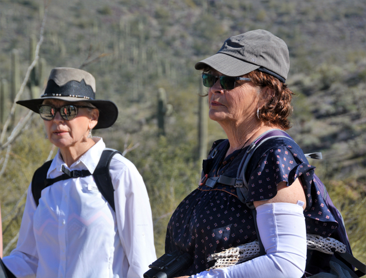11 gals hiking